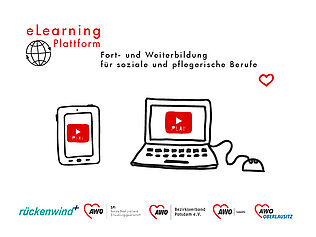 Startbild der Lernplattform "AWO eLearning" (Quelle: https://awo-elearning.de)