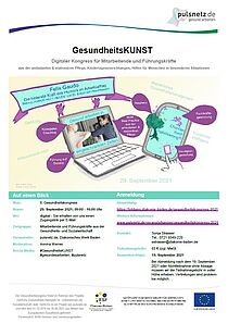 Screenshot Startseite Info-Flyer 8. Gesundheitskongress (Quelle: Diakonisches Werk der Evangelischen Landeskirche in Baden e. V.)