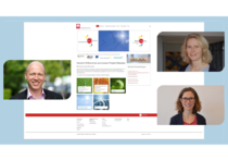 Website mit Portraits der interviewten Projektverantwortlichen Kellermann, Kobialka, Breuer (im Uhrzeigersinn) © Collage: BAGFW / Bilder: BAGFW/ Dirk Hasskarl (Kellermann), Thomas Maier (Kobialka), C. Struwe (Breuer)